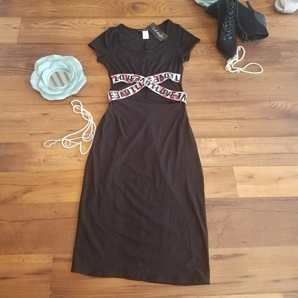 "Wrapped Up In Love" Criss Cross BodyCon Dress